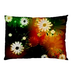 Awesome Flowers In Glowing Lights Pillow Cases