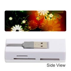 Awesome Flowers In Glowing Lights Memory Card Reader (stick) 