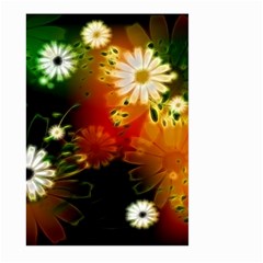 Awesome Flowers In Glowing Lights Large Garden Flag (two Sides)