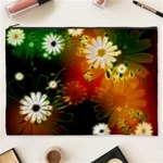 Awesome Flowers In Glowing Lights Cosmetic Bag (XXXL)  Front