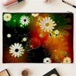 Awesome Flowers In Glowing Lights Cosmetic Bag (XXXL)  Back