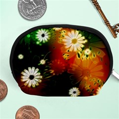 Awesome Flowers In Glowing Lights Accessory Pouches (medium) 