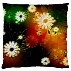 Awesome Flowers In Glowing Lights Standard Flano Cushion Cases (one Side) 