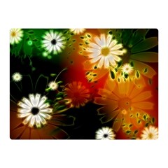 Awesome Flowers In Glowing Lights Double Sided Flano Blanket (mini) 