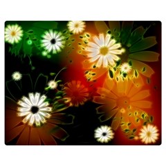 Awesome Flowers In Glowing Lights Double Sided Flano Blanket (medium) 