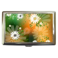 Beautiful Flowers With Leaves On Soft Background Cigarette Money Cases