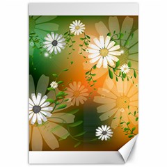 Beautiful Flowers With Leaves On Soft Background Canvas 12  X 18  