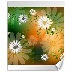 Beautiful Flowers With Leaves On Soft Background Canvas 16  X 20  