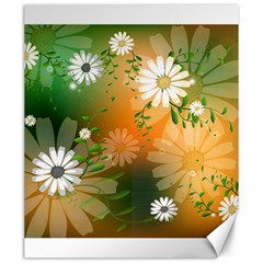 Beautiful Flowers With Leaves On Soft Background Canvas 20  X 24  