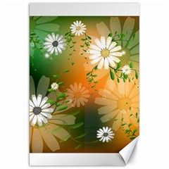 Beautiful Flowers With Leaves On Soft Background Canvas 20  X 30  