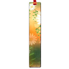 Beautiful Flowers With Leaves On Soft Background Large Book Marks