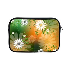 Beautiful Flowers With Leaves On Soft Background Apple Ipad Mini Zipper Cases