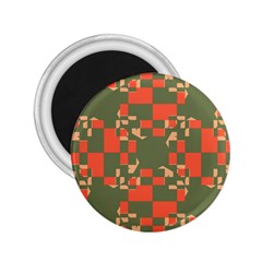 Green orange shapes 2.25  Magnet