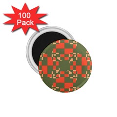 Green orange shapes 1.75  Magnet (100 pack) 