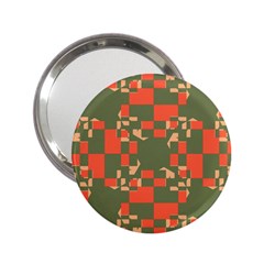 Green Orange Shapes 2 25  Handbag Mirror by LalyLauraFLM