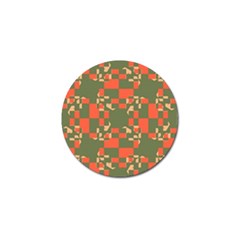 Green Orange Shapes Golf Ball Marker (10 Pack)