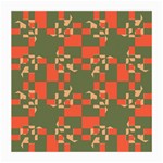 Green orange shapes Medium Glasses Cloth (2 Sides) Front