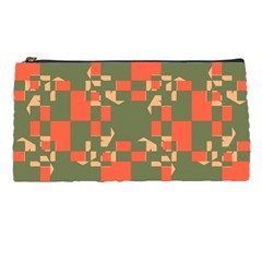 Green orange shapes Pencil Case