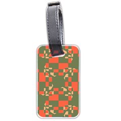 Green Orange Shapes Luggage Tag (two Sides)