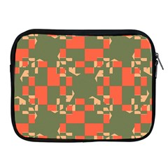 Green orange shapes Apple iPad 2/3/4 Zipper Case