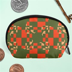 Green orange shapes Accessory Pouch