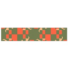 Green orange shapes Flano Scarf