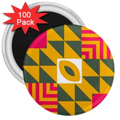 Shapes In A Mirror 3  Magnet (100 Pack)