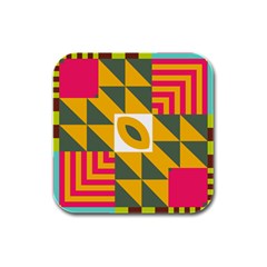 Shapes In A Mirror Rubber Square Coaster (4 Pack)