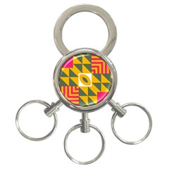 Shapes In A Mirror 3-ring Key Chain