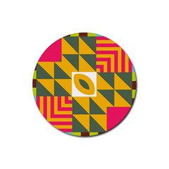 Shapes In A Mirror Rubber Round Coaster (4 Pack)