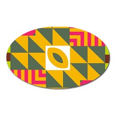 Shapes In A Mirror Magnet (oval) by LalyLauraFLM