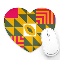 Shapes In A Mirror Heart Mousepad