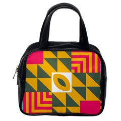 Shapes In A Mirror Classic Handbag (one Side)