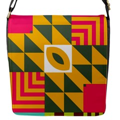 Shapes In A Mirror Flap Closure Messenger Bag (s)