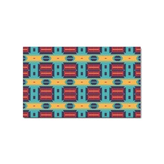 Blue Red And Yellow Shapes Pattern Sticker Rectangular (10 Pack)