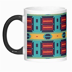 Blue Red And Yellow Shapes Pattern Morph Mug