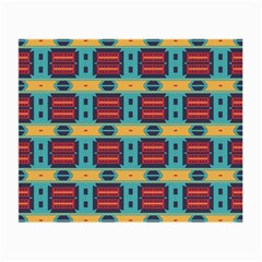 Blue Red And Yellow Shapes Pattern Small Glasses Cloth (2 Sides)