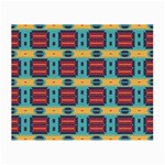 Blue red and yellow shapes pattern Small Glasses Cloth (2 Sides) Front