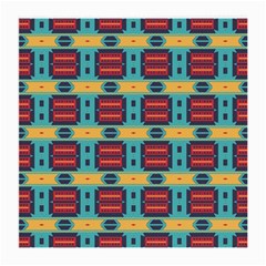 Blue Red And Yellow Shapes Pattern Medium Glasses Cloth (2 Sides)