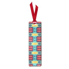 Blue Red And Yellow Shapes Pattern Small Book Mark