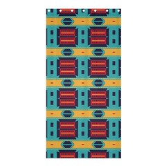 Blue Red And Yellow Shapes Pattern	shower Curtain 36  X 72 