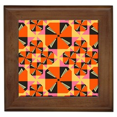 Windmill In Rhombus Shapes Framed Tile