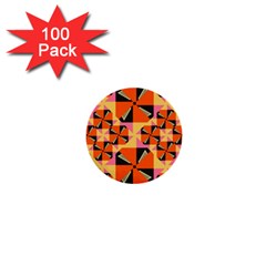 Windmill In Rhombus Shapes 1  Mini Button (100 Pack) 