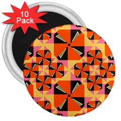 Windmill In Rhombus Shapes 3  Magnet (10 Pack)