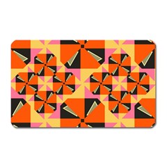 Windmill In Rhombus Shapes Magnet (rectangular) by LalyLauraFLM