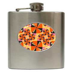 Windmill In Rhombus Shapes Hip Flask (6 Oz)