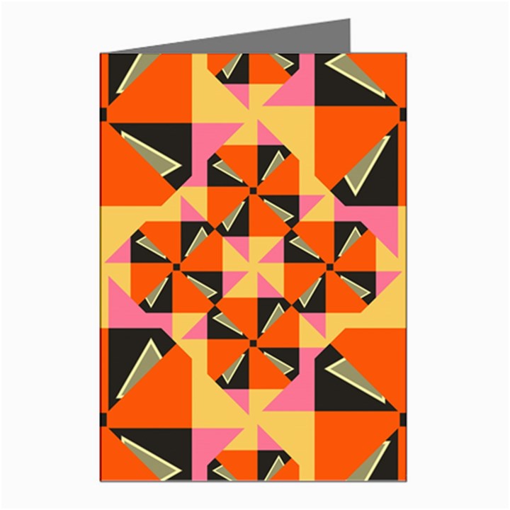 Windmill in rhombus shapes Greeting Cards (Pkg of 8)