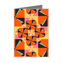 Windmill In Rhombus Shapes Mini Greeting Card