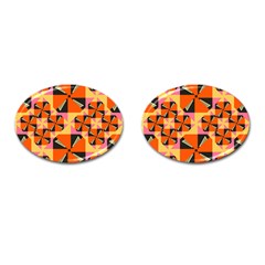 Windmill In Rhombus Shapes Cufflinks (oval)