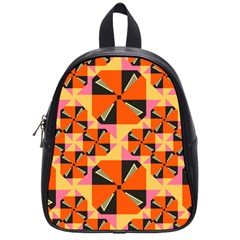 Windmill In Rhombus Shapes School Bag (small) by LalyLauraFLM